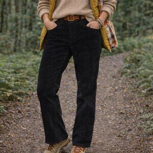 Dockers Black Corduroy Classic Bootcut Fit Granola Girl Pants (Size 14M TALL)